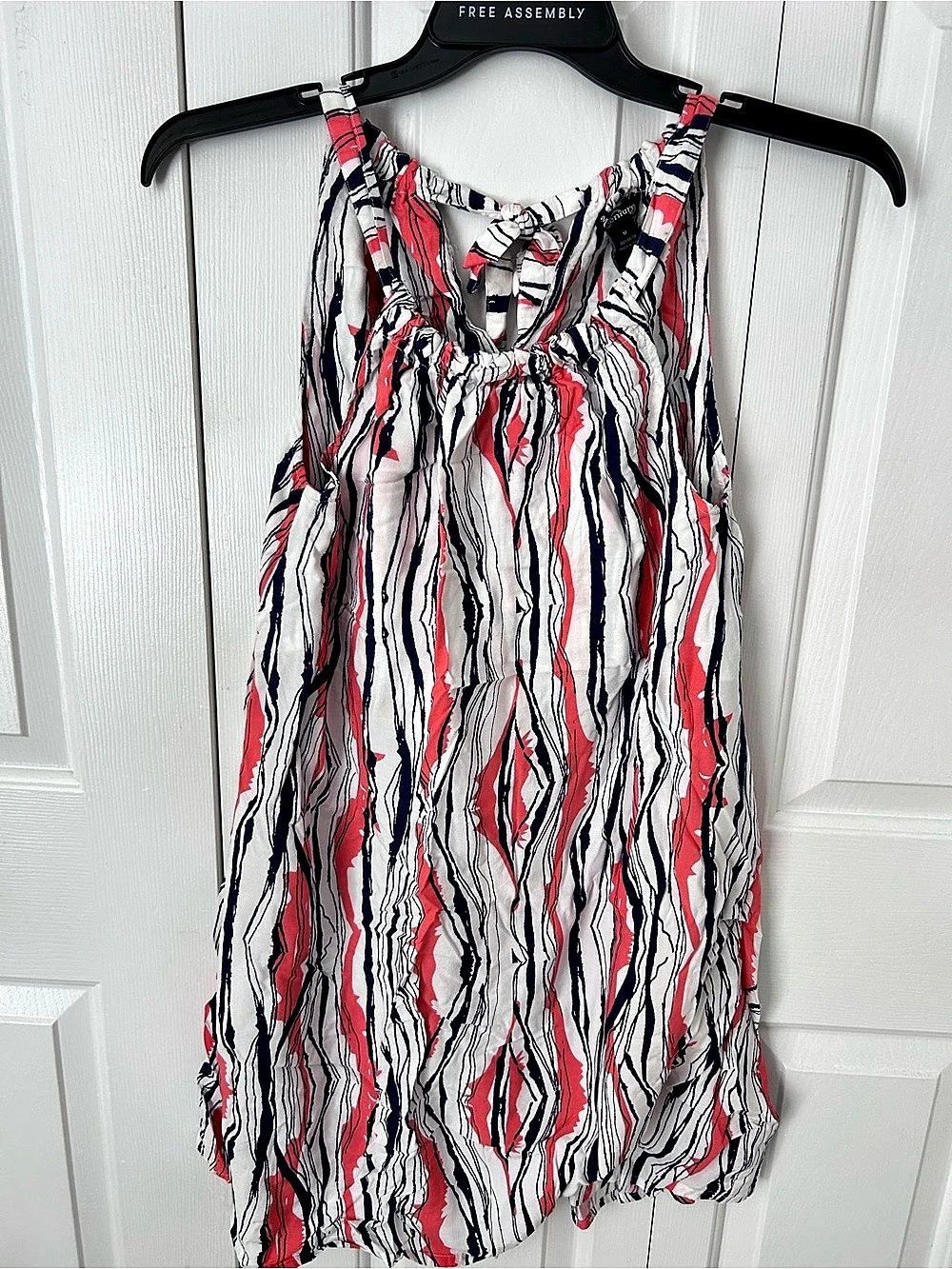 Millennium Abstract Mini Dress in Red & White Size Medium